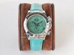 Swiss 7750 Rolex Daytona Green MOP Dial Green Leather Watch 40MM